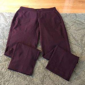 Lululemon Size 6/8 Maroon Work Pants